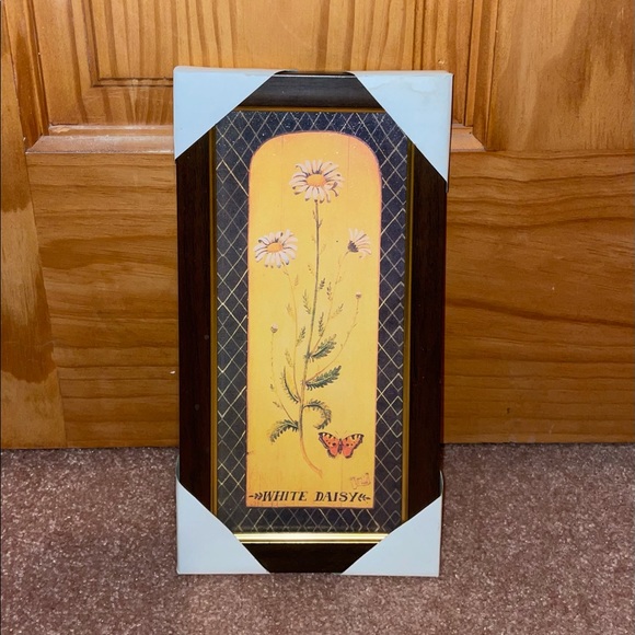 MULTIPLE White Floral Framed Wall Art (brown & gold frame) brand new with tags - Picture 6 of 6